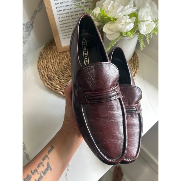 Mens Burgandy Brown Florsheim Size 12 - Picture 3 of 8